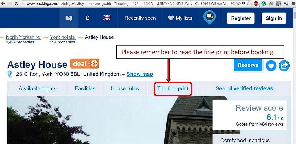 Hostel Astley House York Velká Británie